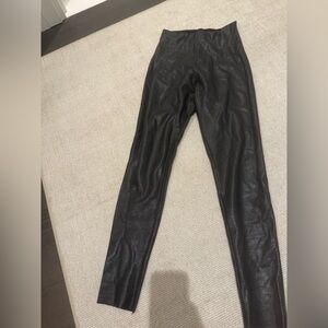 Commando Black Faux Leather Leggings- size M